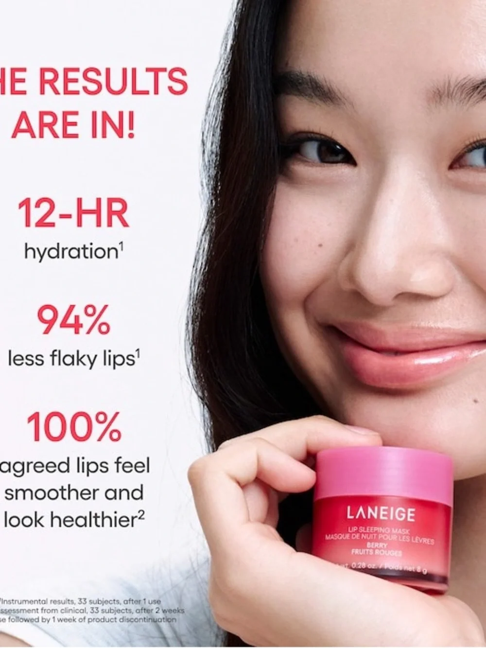 LANEIGE Grapefruit Lip Sleeping Mask - Coral Pink Jar